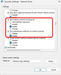 Run antimalware software on ActiveX controls