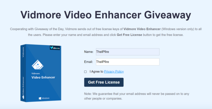 Vidmore Video Enhancer Free License Key